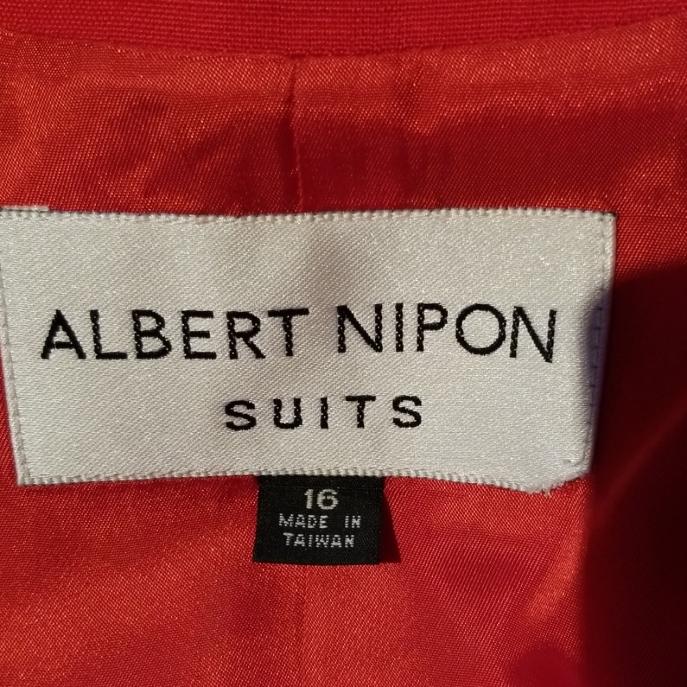 Albert Nipon Suite Jacket. Size 16 Vintage Red. - image 6